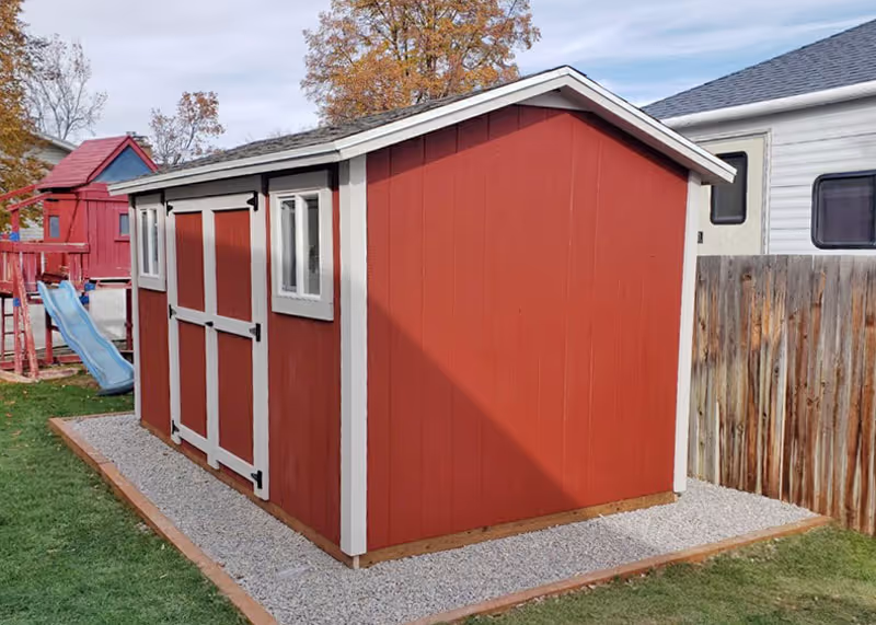 6x10 Standard Apex with 12" overhang with no soffit