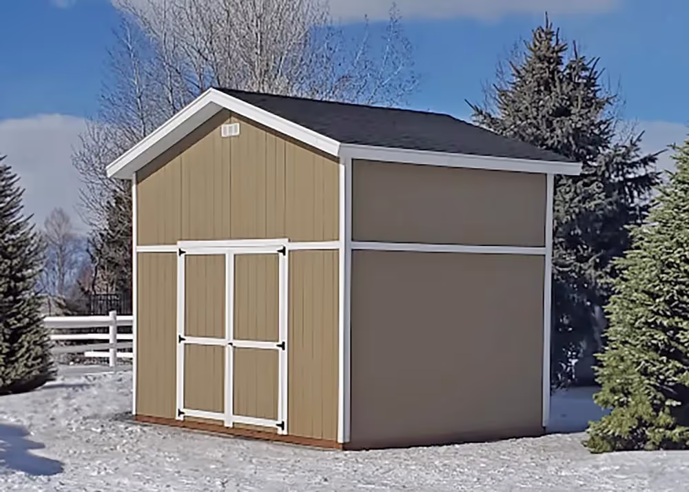 A 16' x 12' Tall Apex with 10' high upgraded walls