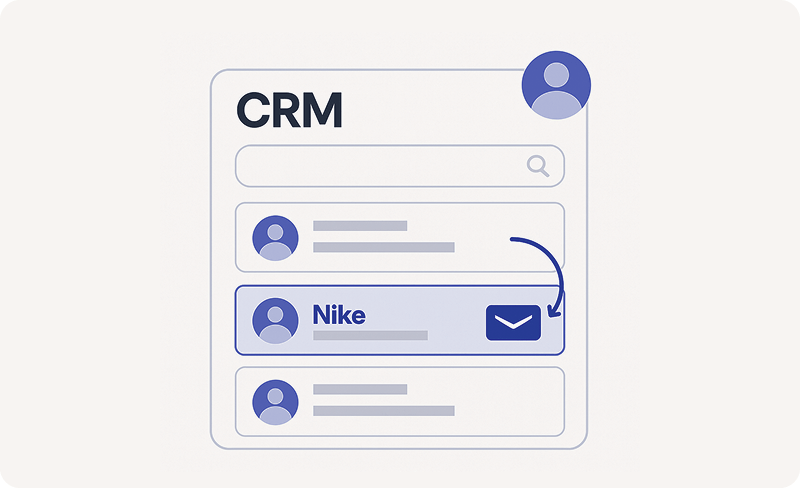 Your CRM shows email follow-up