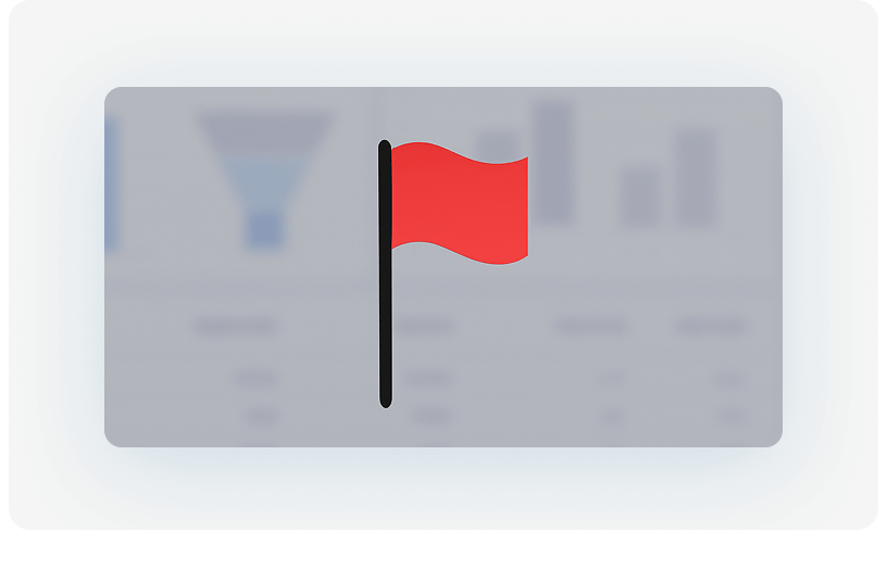 Buries red flags until it’s too late to react