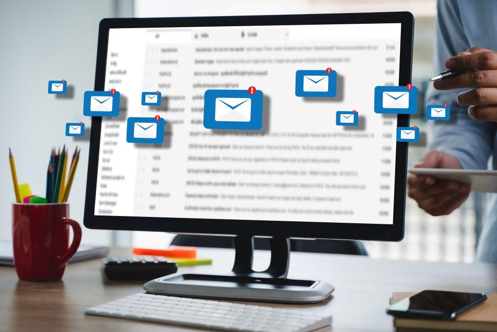 emails popping out from a PC