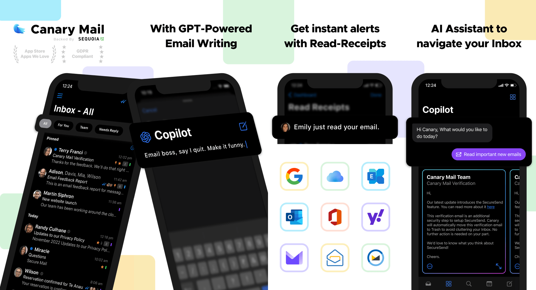 Canary Mail interface and features