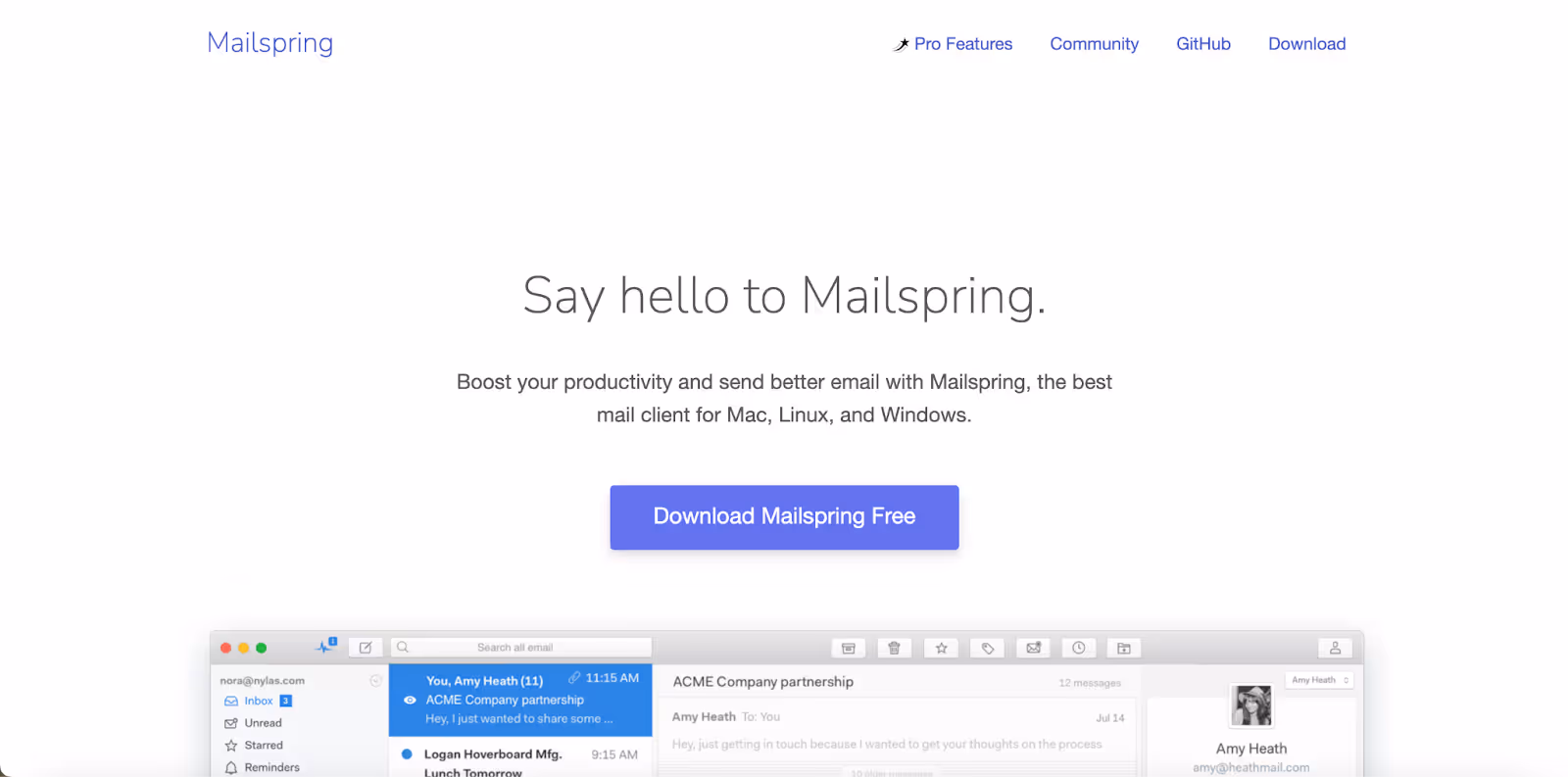 Best Email Clients For Mac - Mailspring