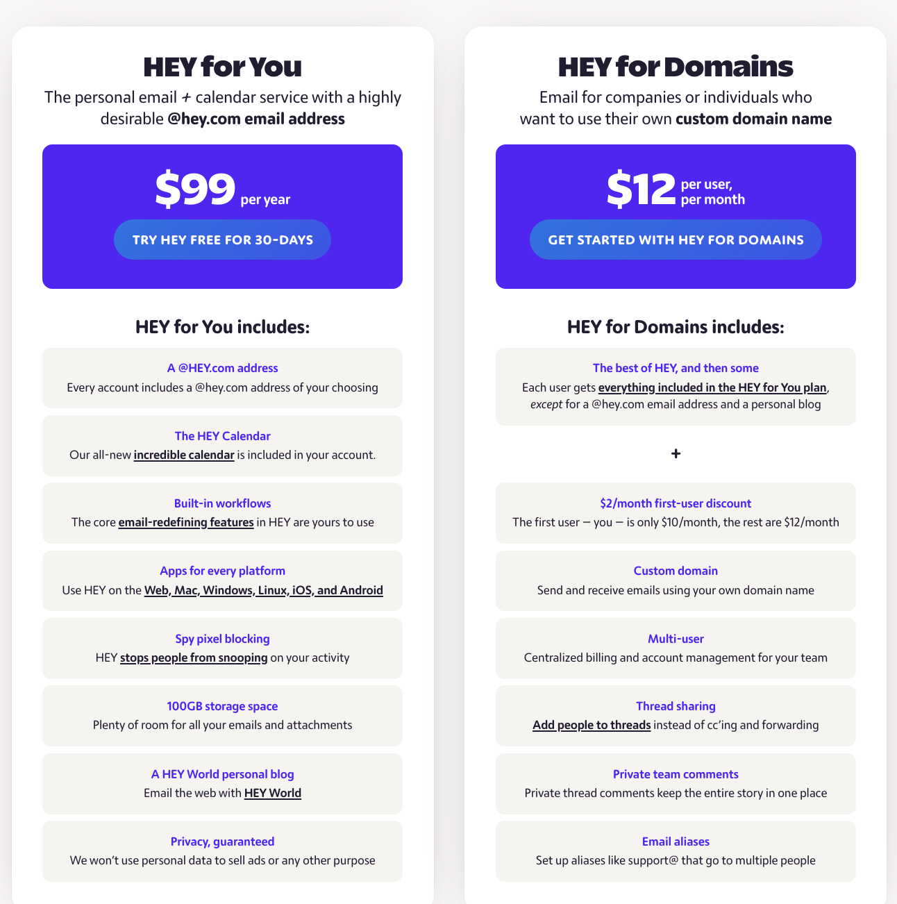 Best Email Clients For Mac - Hey pricing