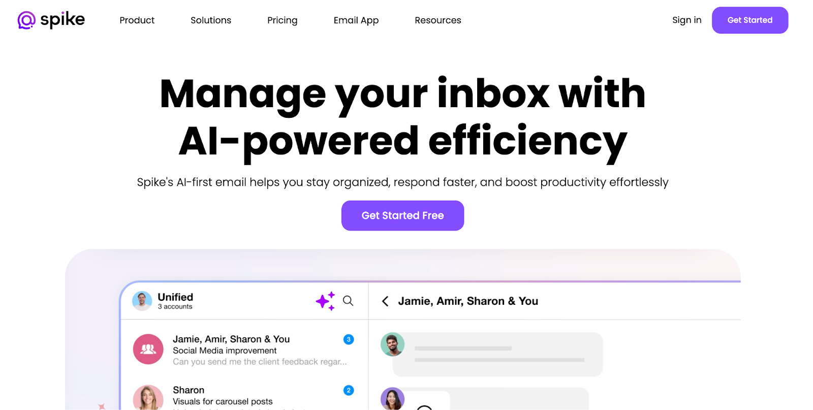 screenshot of Spike homepage