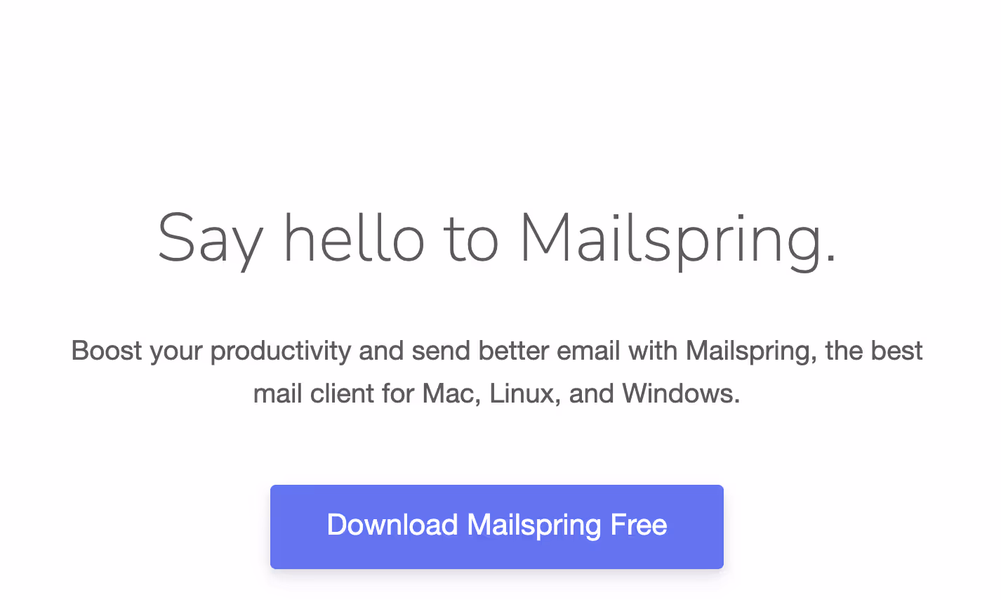 Superhuman alternative - Mailspring