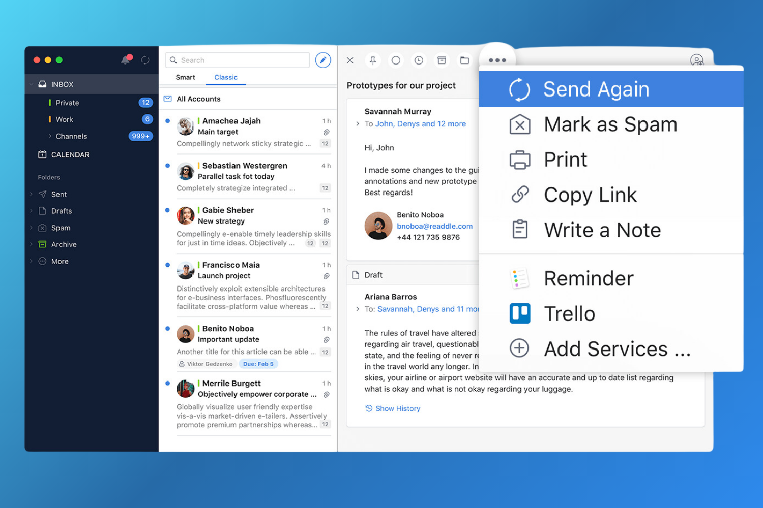 nine mail other options