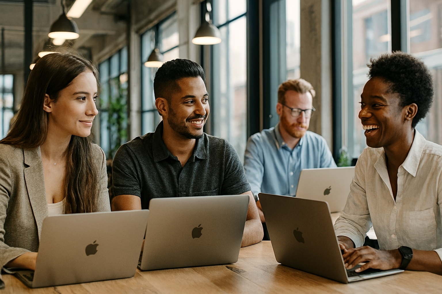 Team managing emails efficiently with Canary Mail, an AI-powered email productivity app