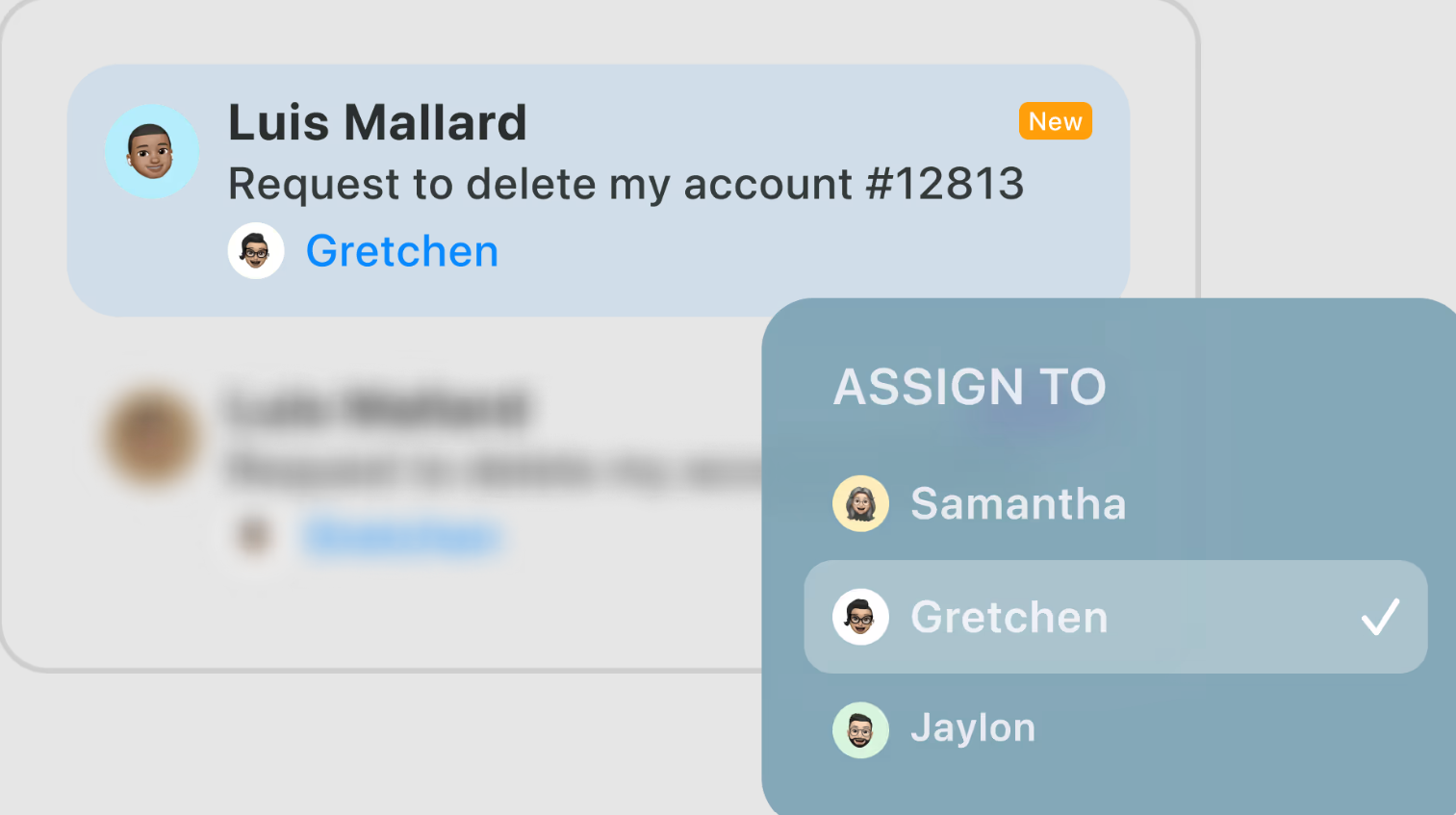 Shared inbox for support teams showing conversation assignment and clear ownership between agents