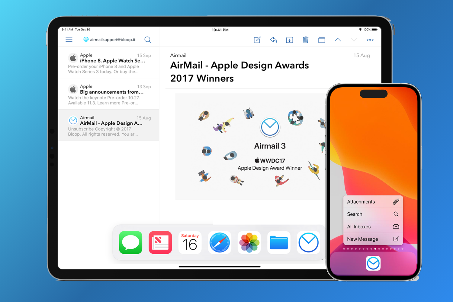 Airmail email client interface on macOS as an alternative to Spark Mail