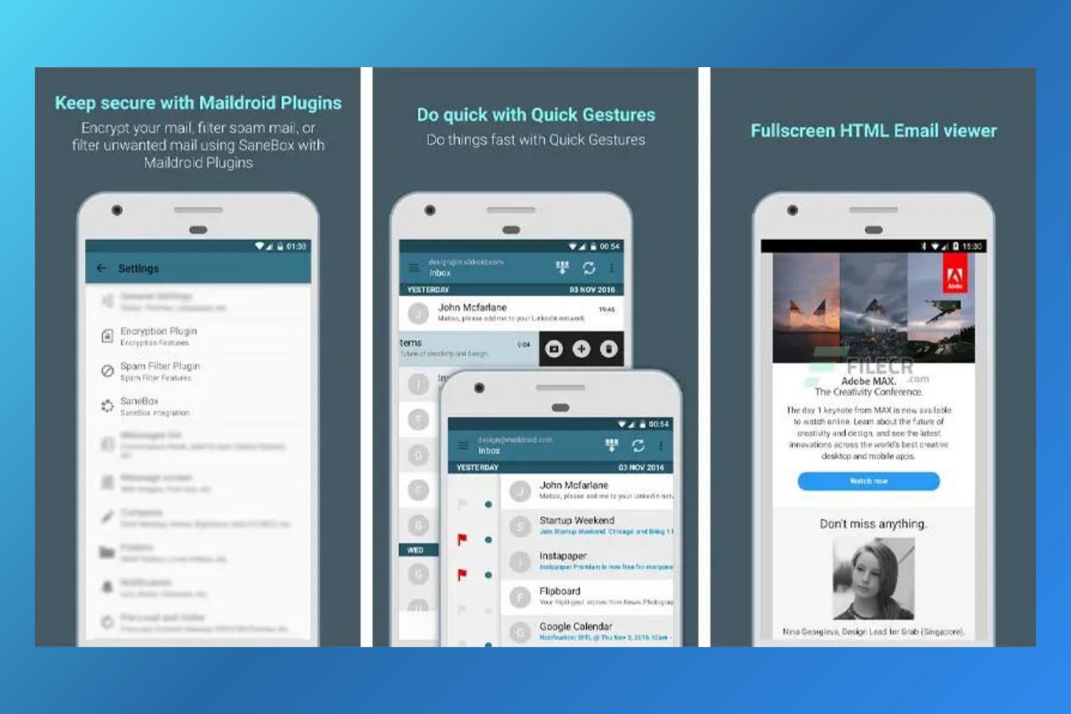 MailDroid email client for Android users