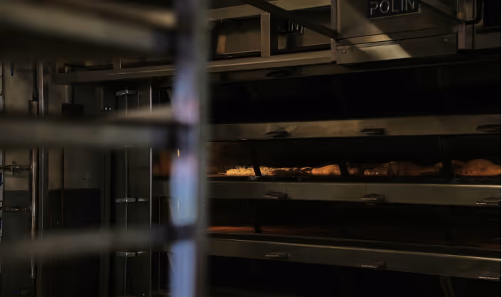 Bread cooking n the oven