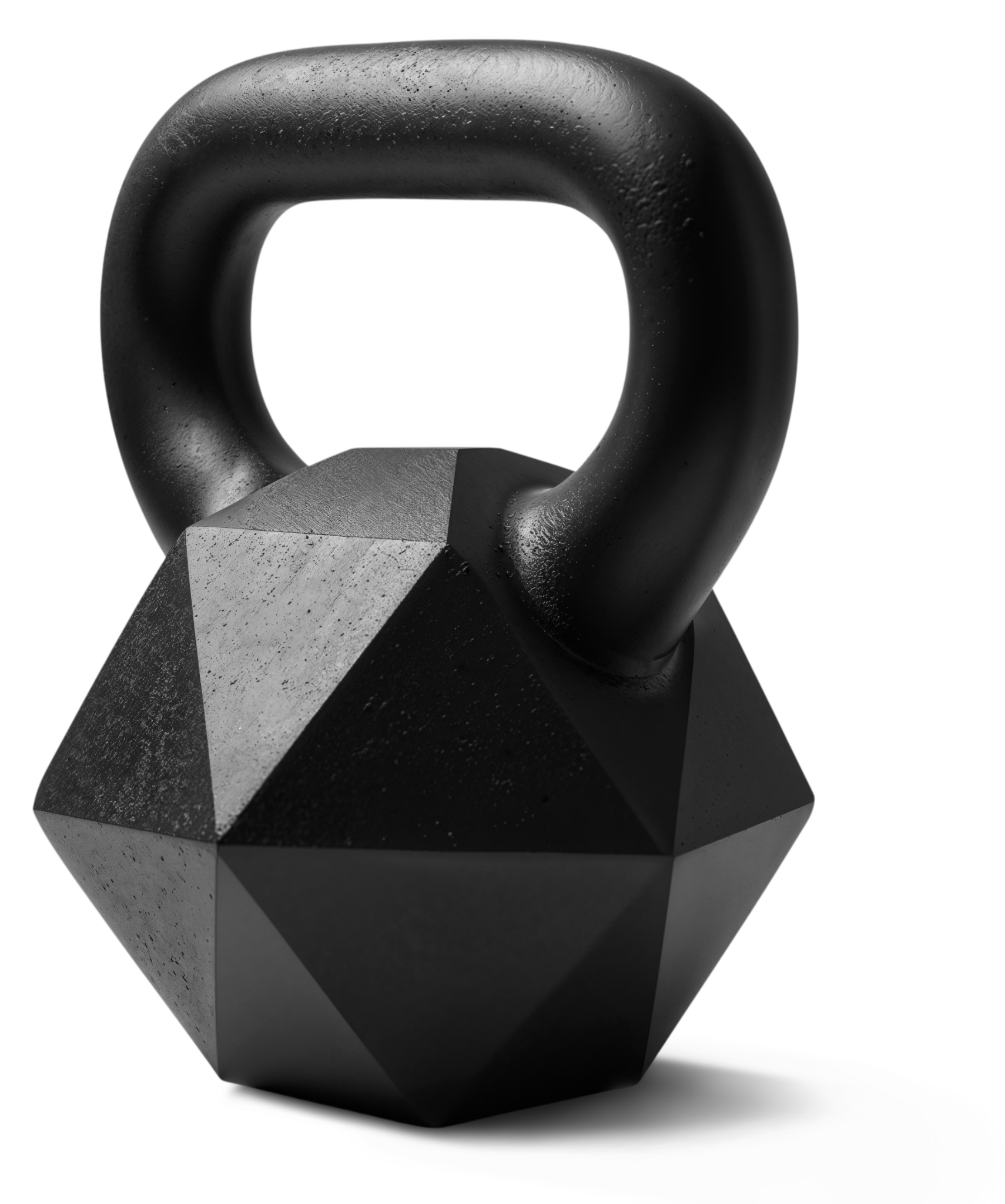 Black kettlebell weight representing truck cargo weight that affects gas mileage and fuel efficiency