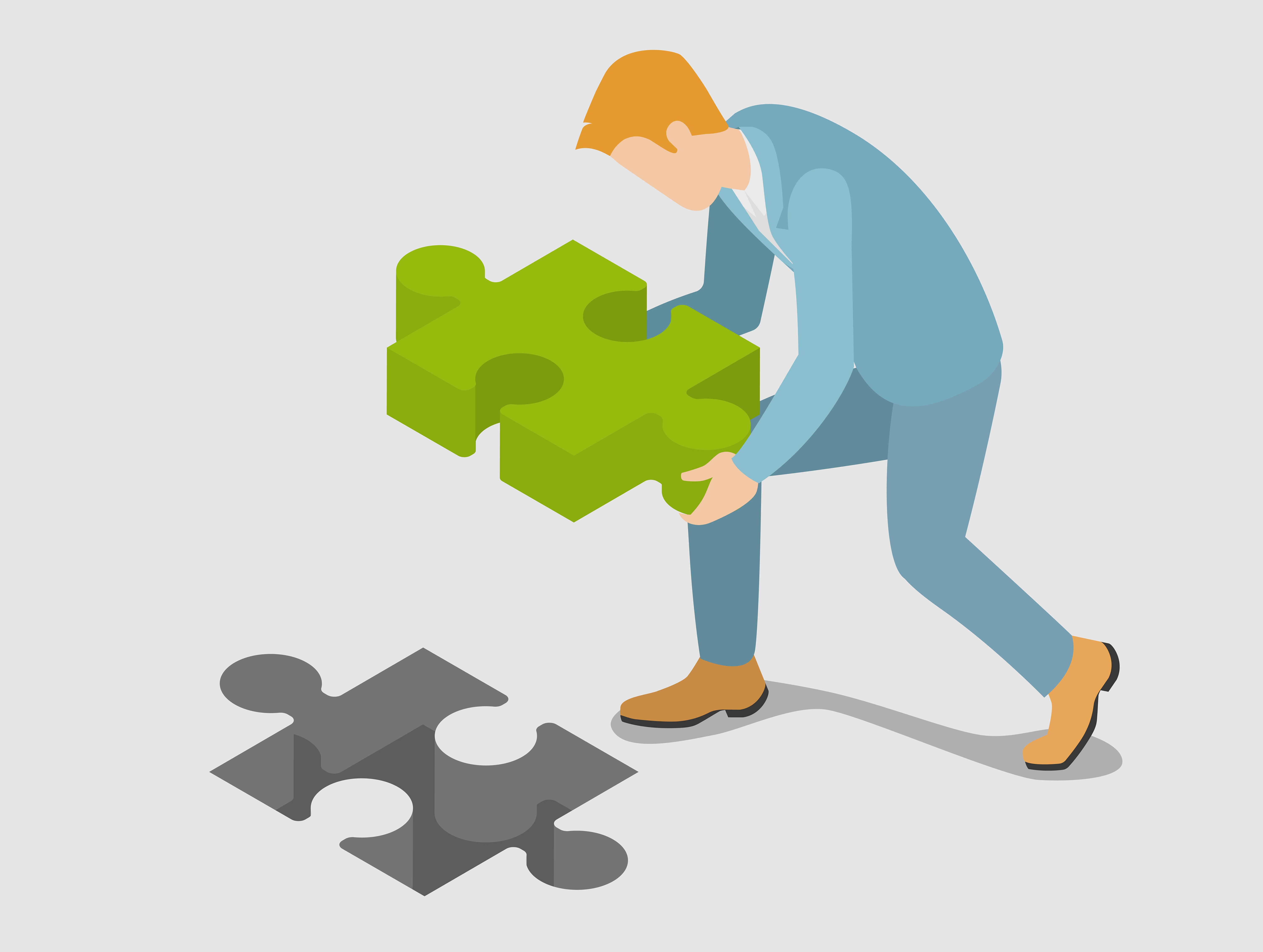 Persona resolviendo el concepto de MSRP como pieza de rompecabezas en compra de autos