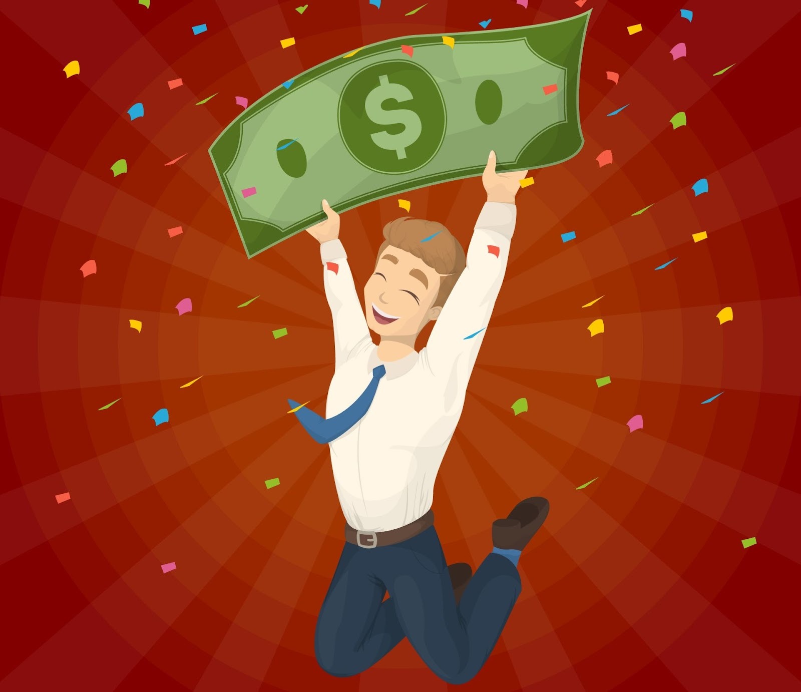 How much is dealer holdback on new cars - businessman celebrating financial savings and rebates