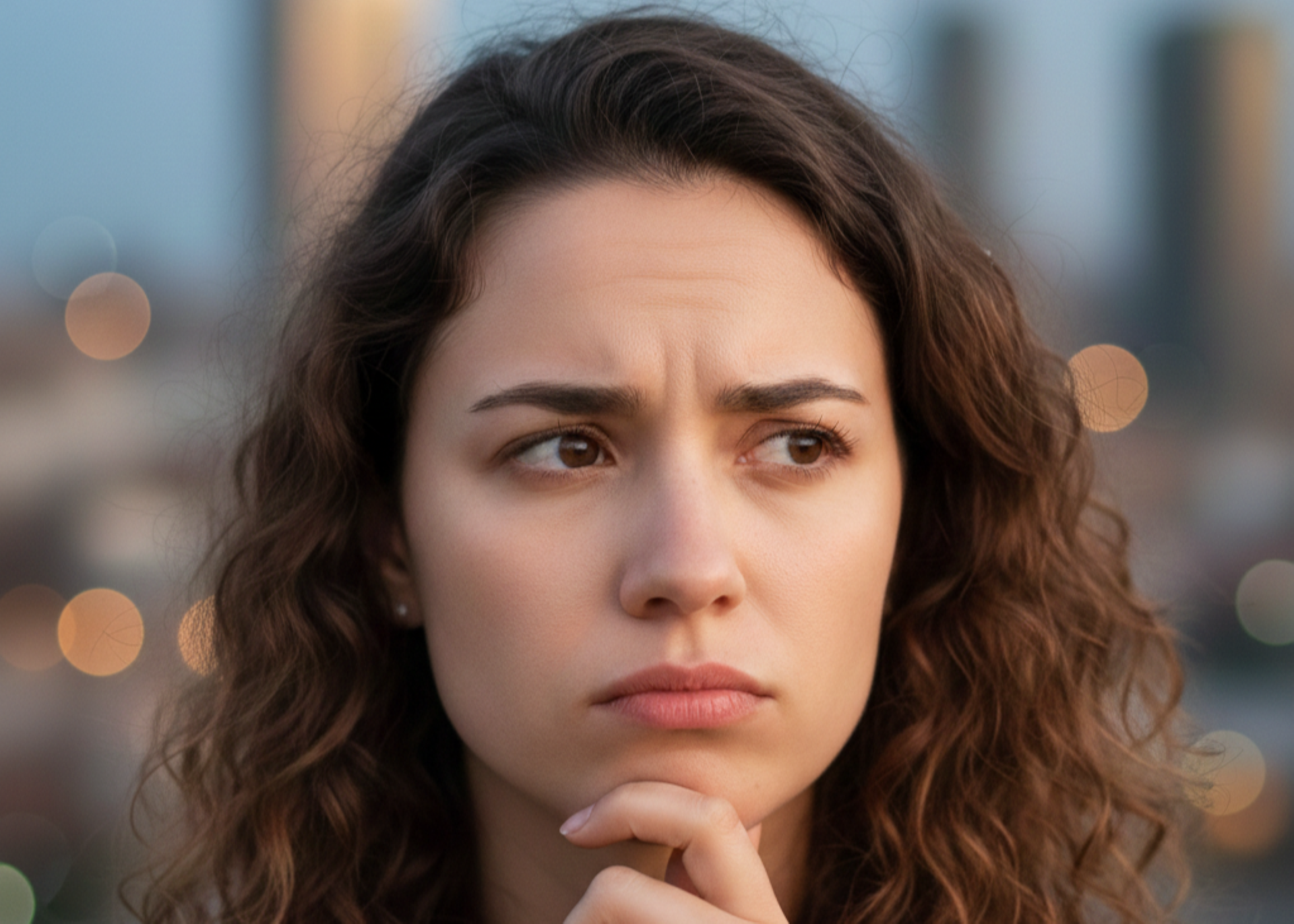 Mujer pensativa preguntándose qué es el money factor en un leasing de auto