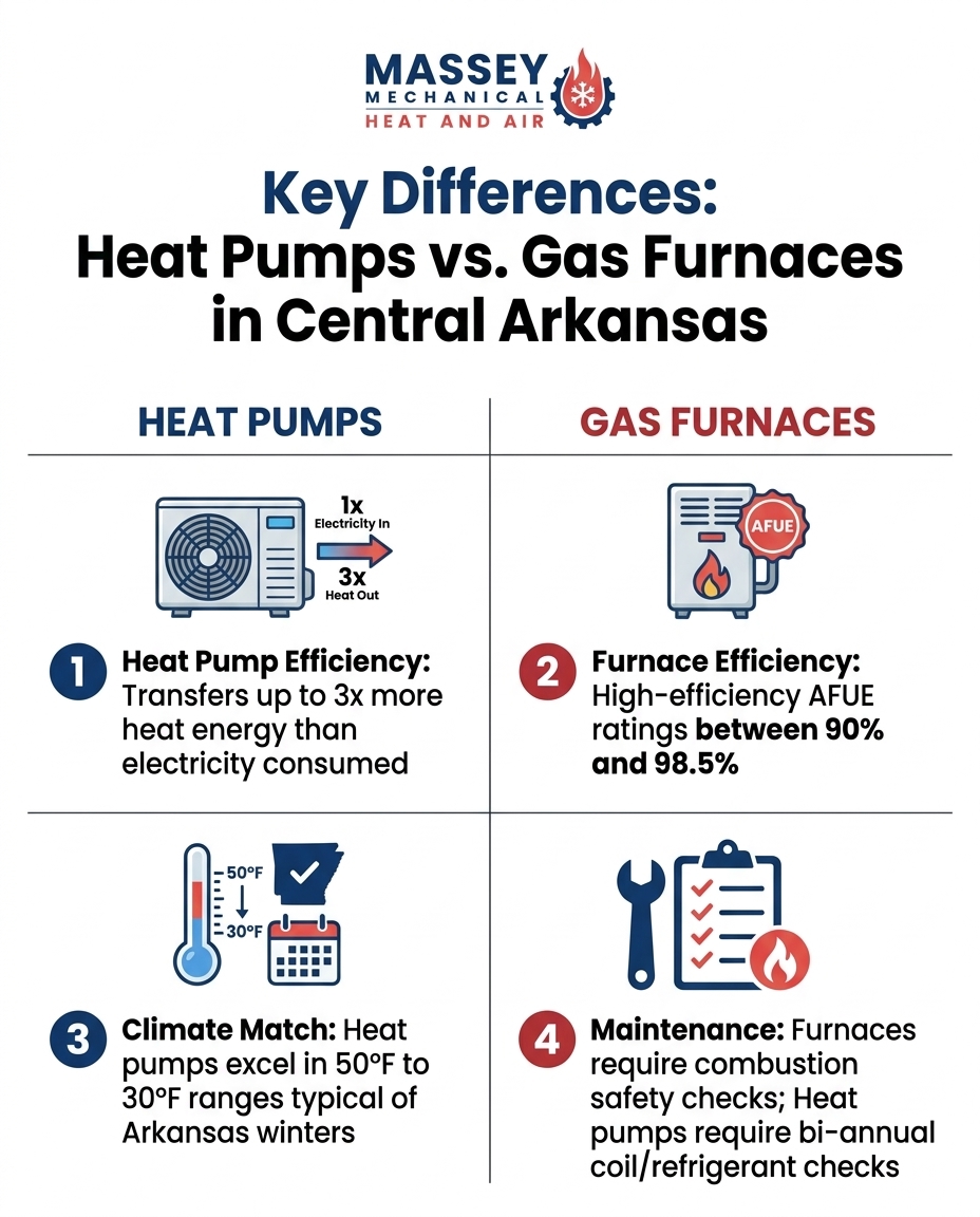 Key Differences: Heat Pumps vs. Gas Furnaces in Central Arkansas