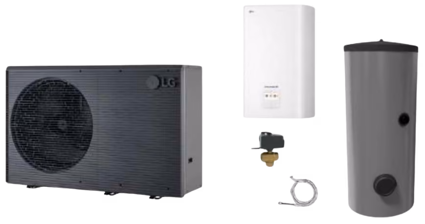 LG Therma V Wärmepumpenset mit Außeneinheit und Speicher