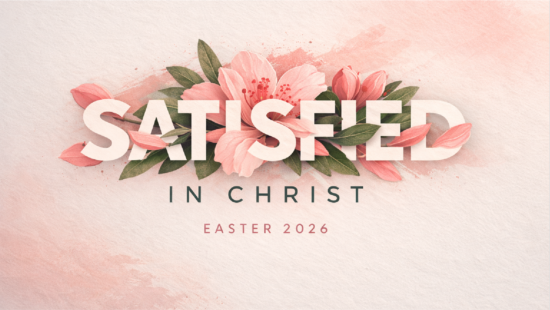 Restoration Community Church's Easter Sunday graphic for the series Sanctified in Christ