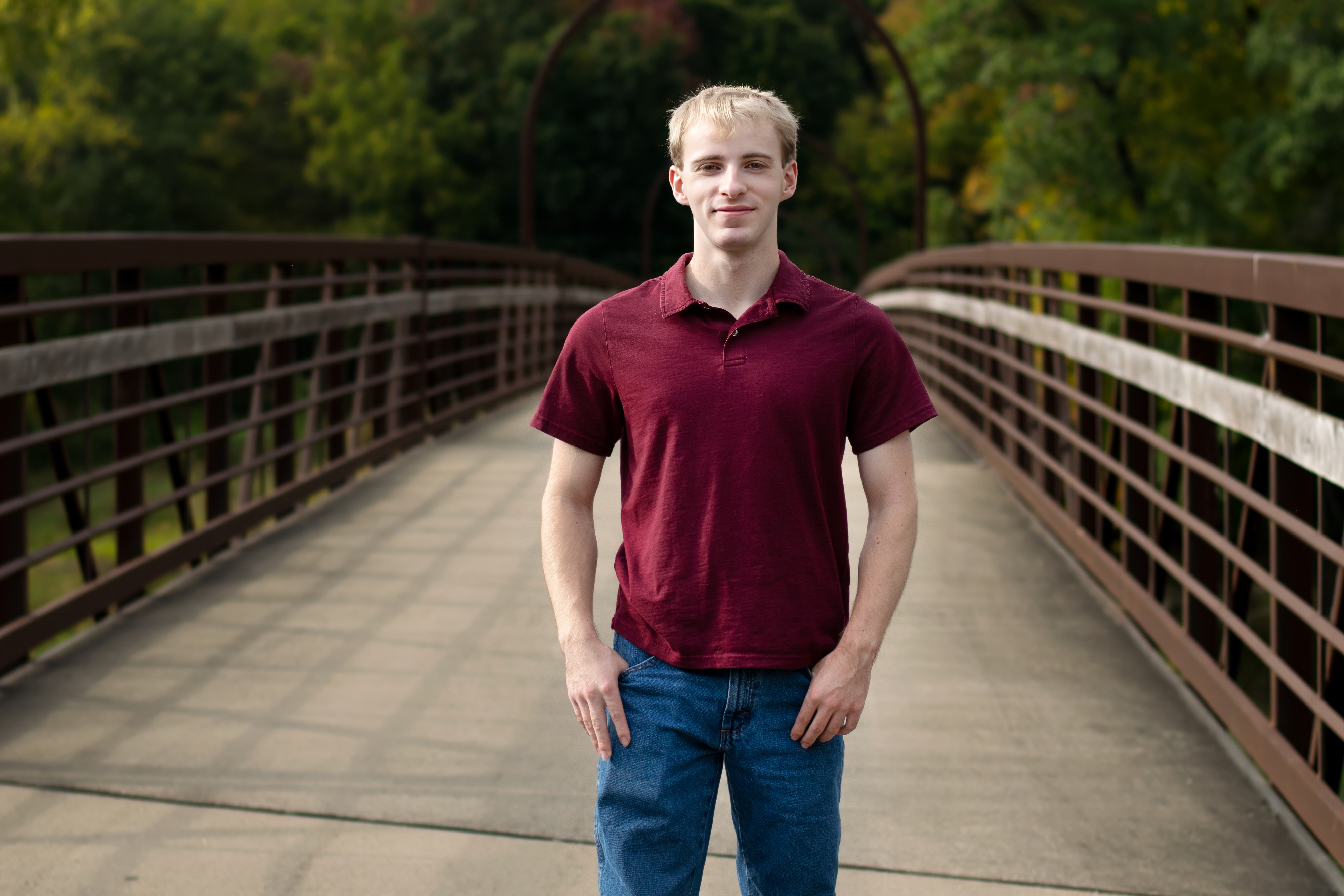 Kayza & Vine Iowa Senior Photographer Alicia Pette 2023 Hands in Pockets in Cedar Rapids, IA
