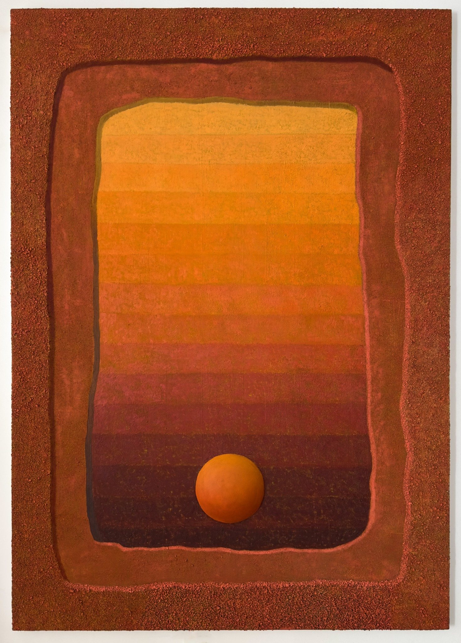 Hyperreal oil painting of draped fabric textile by Murray Clarke, In Three Movements group exhibition, Opa Projects contemporary art gallery Miami 2026