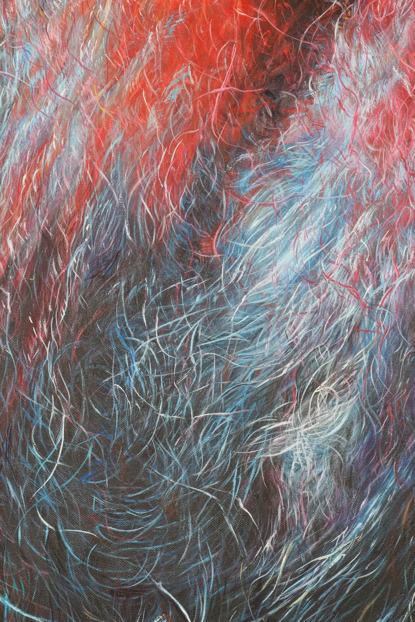 Murray Clarke hyperreal oil painting of draped sweater, Opa Projects gallery Miami
