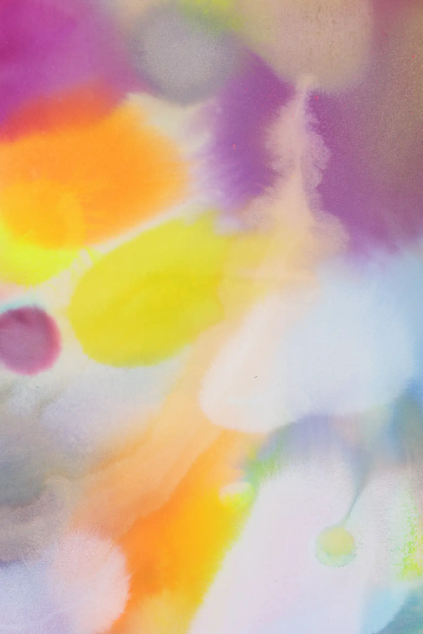 Emma Stone Johnson large format oil painting with dissolving color and open space, Opa Projects Miami