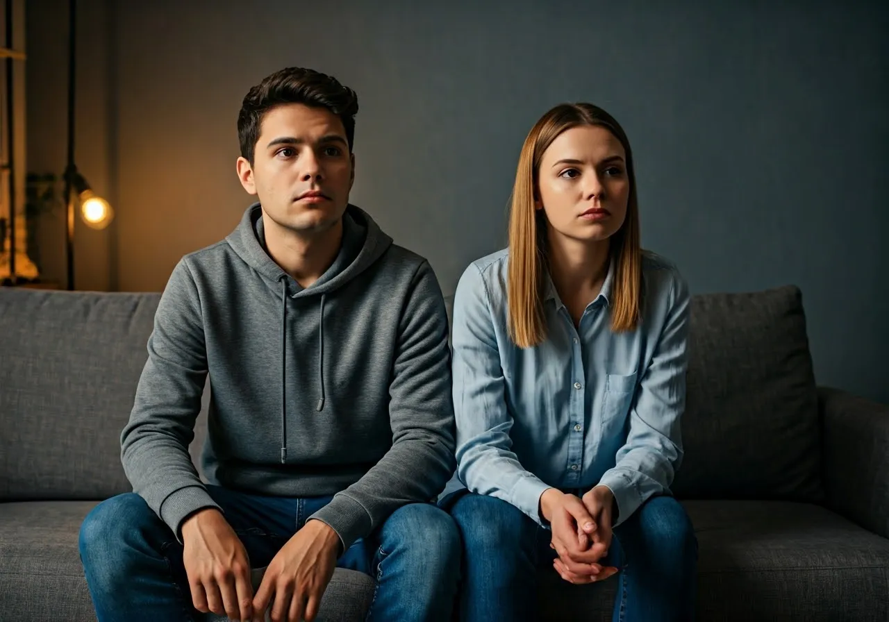 Couple feeling emotionally isolated