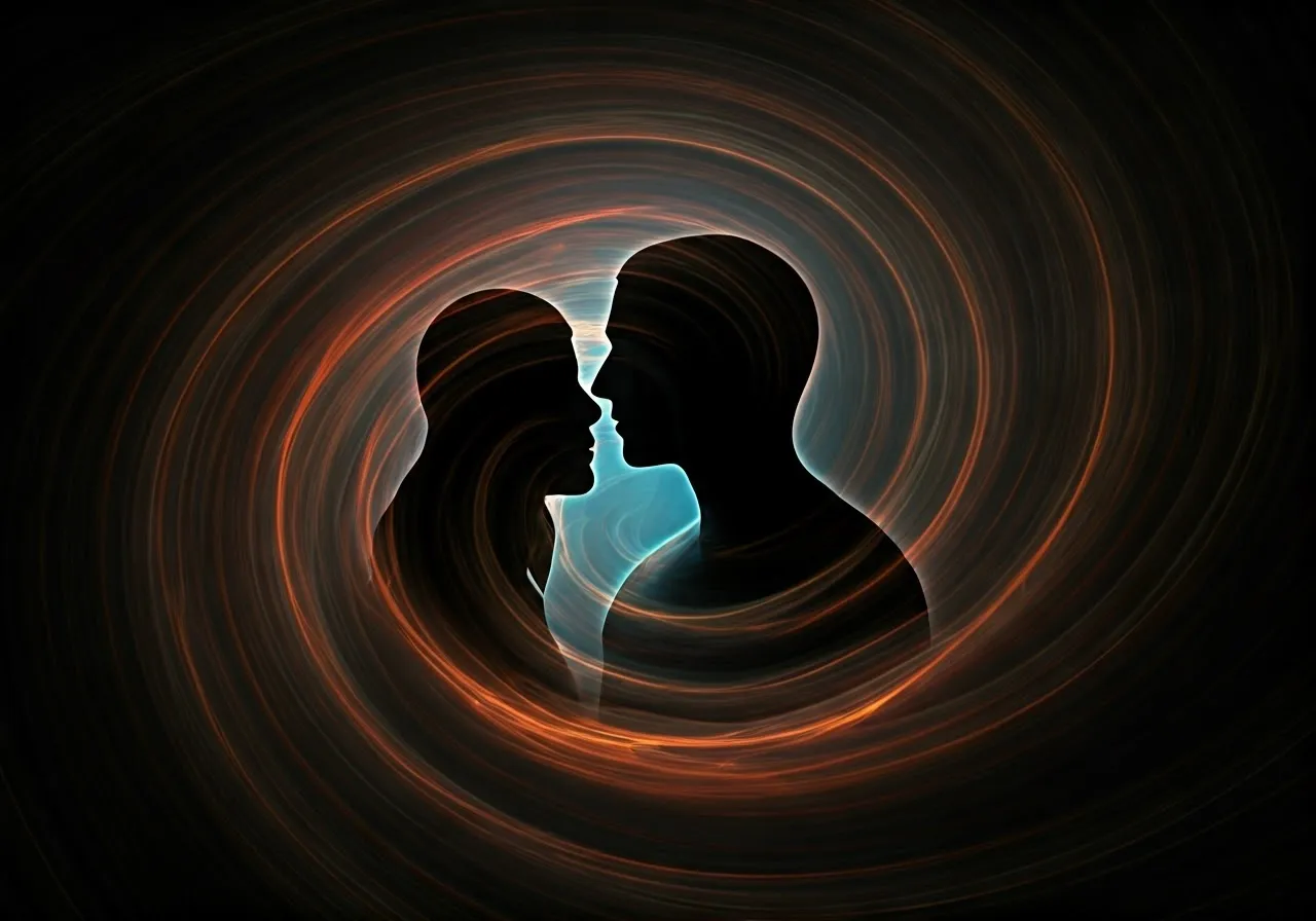 Silhouettes depicting relationship loneliness