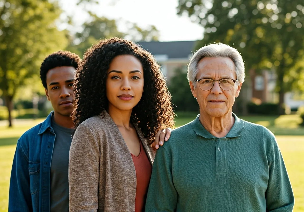 Diverse group facing life changes