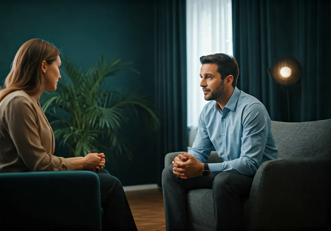 Therapist and client in session