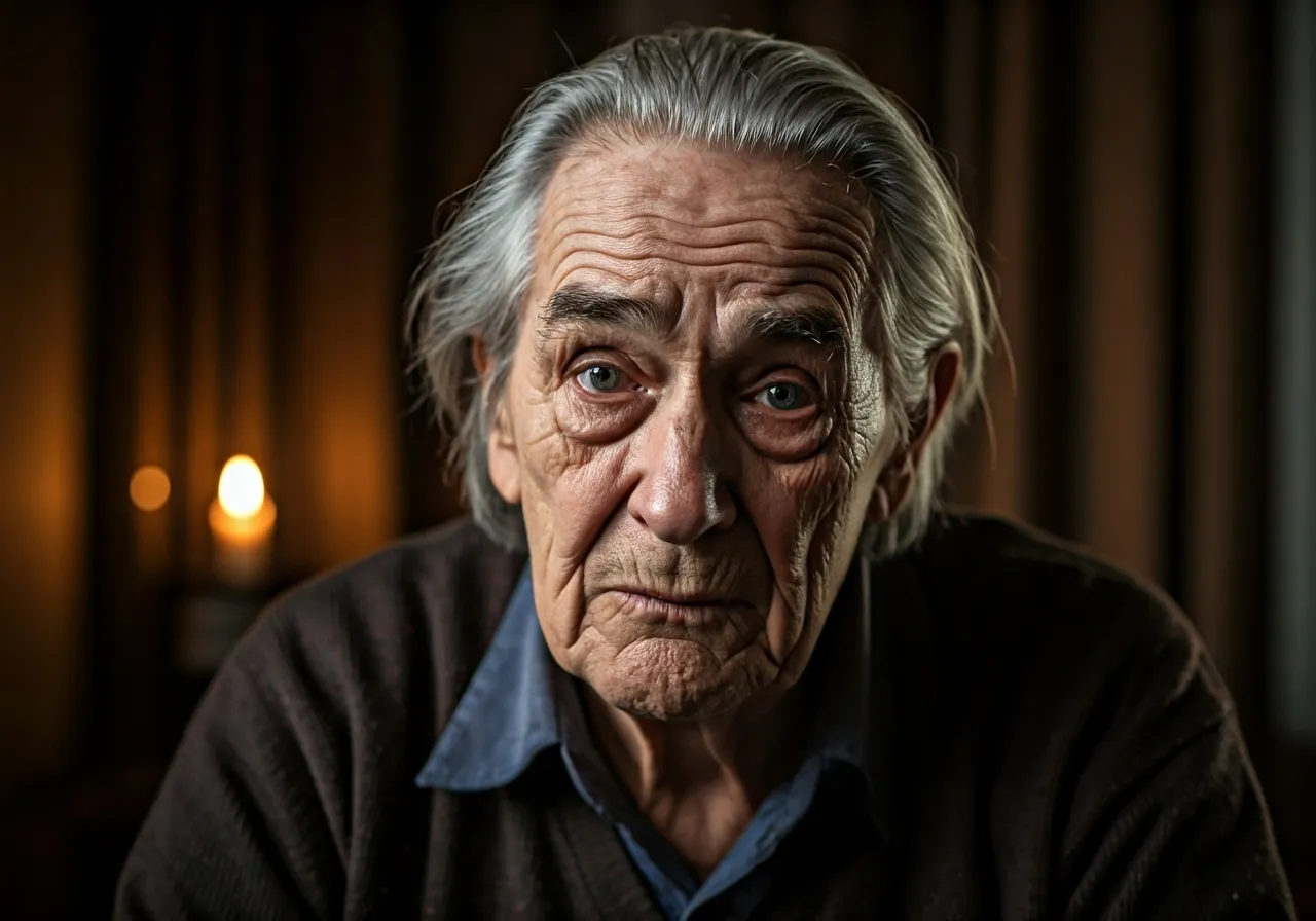 Distressed elderly person