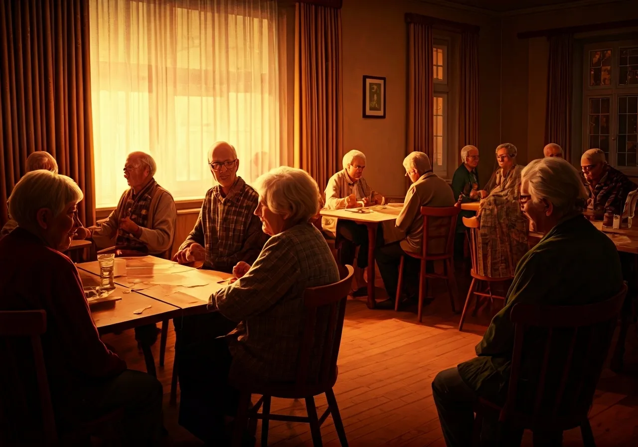 Seniors at community event