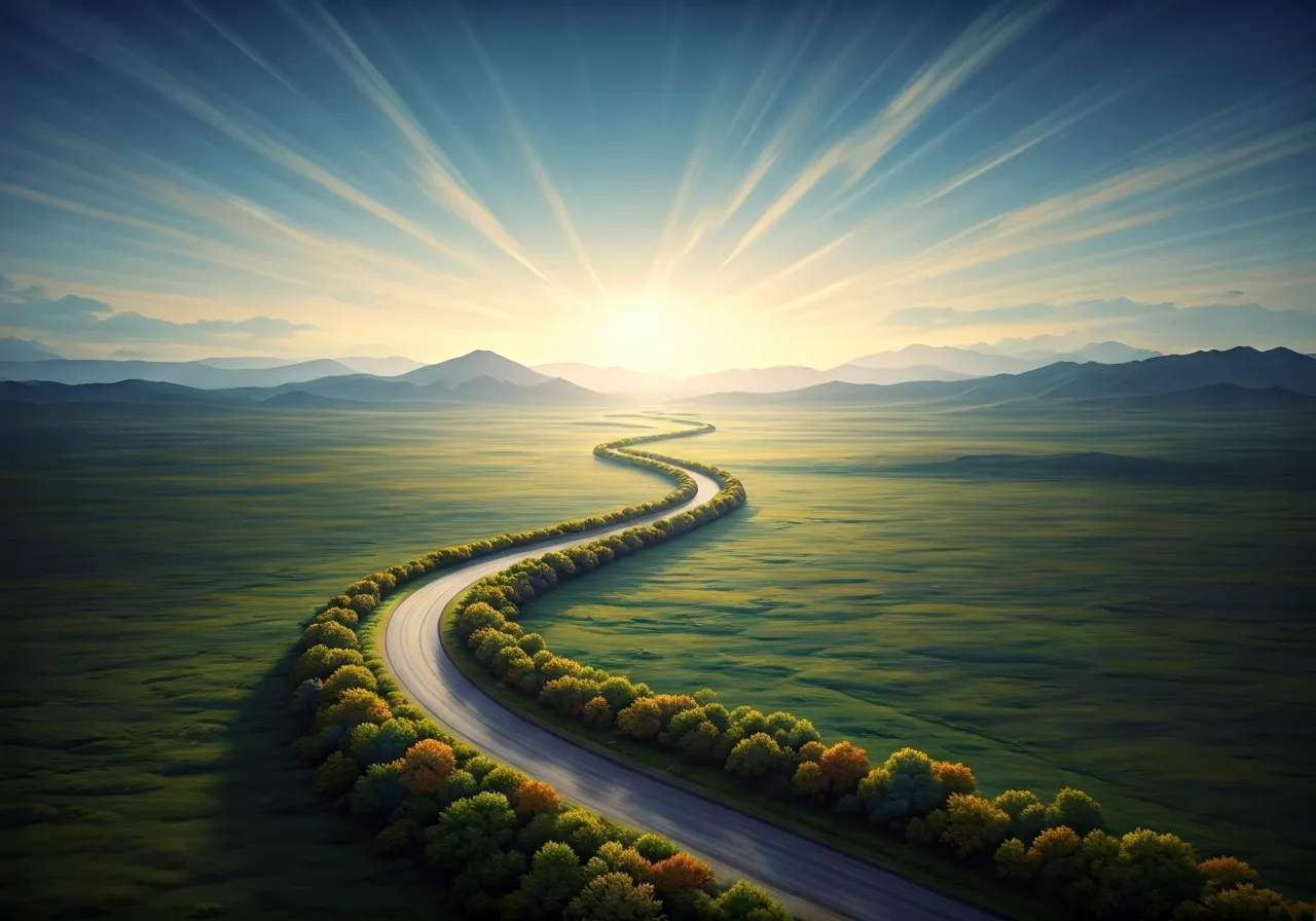 winding path through seasons