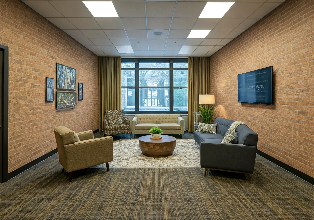 Campus counseling office scene
