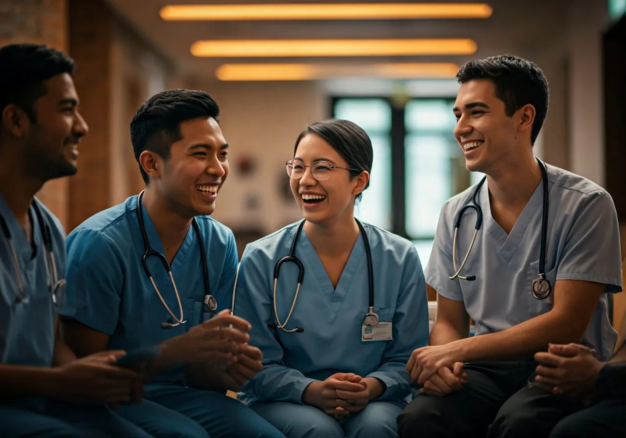 students socializing lounge