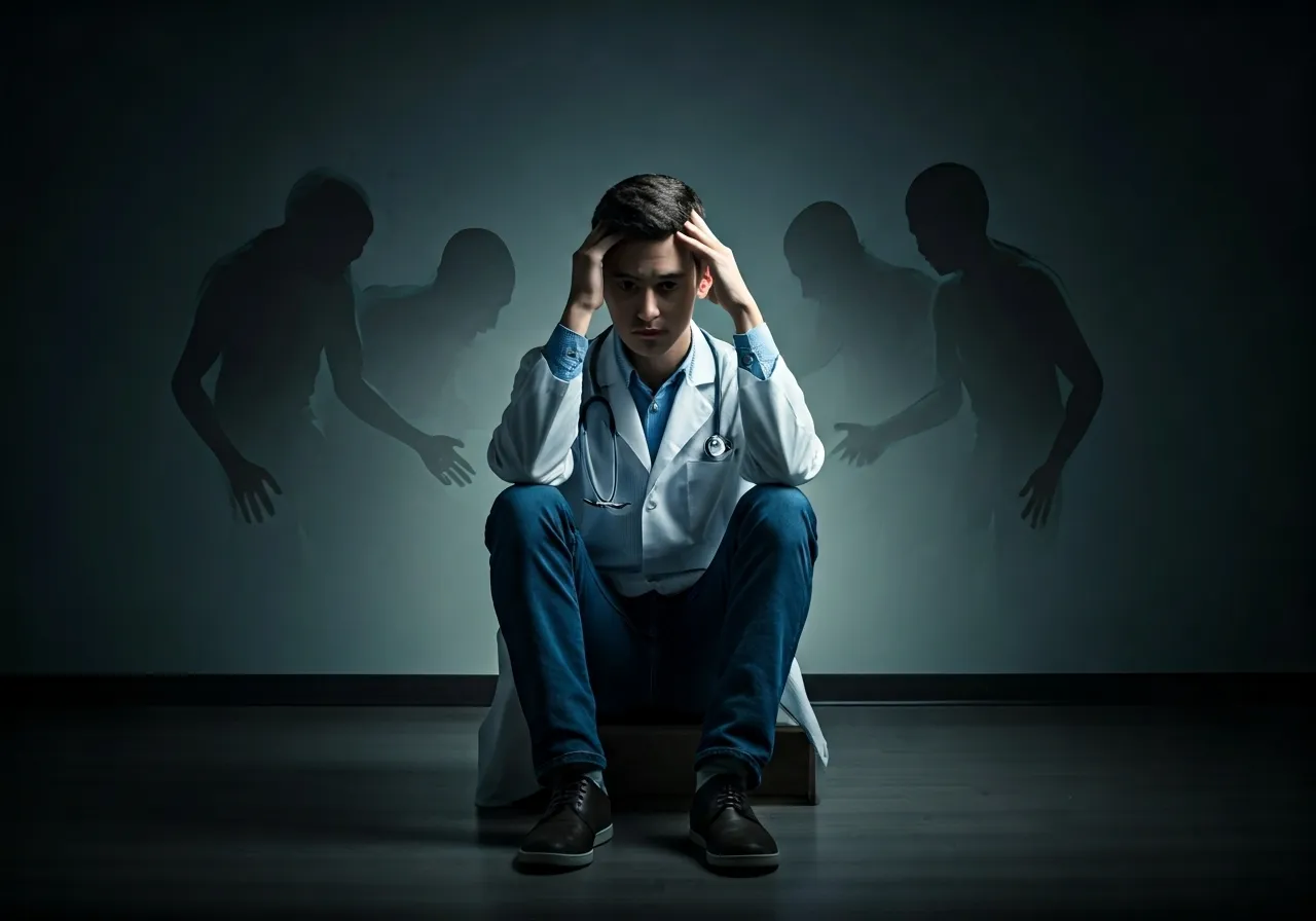 Student affected by stress