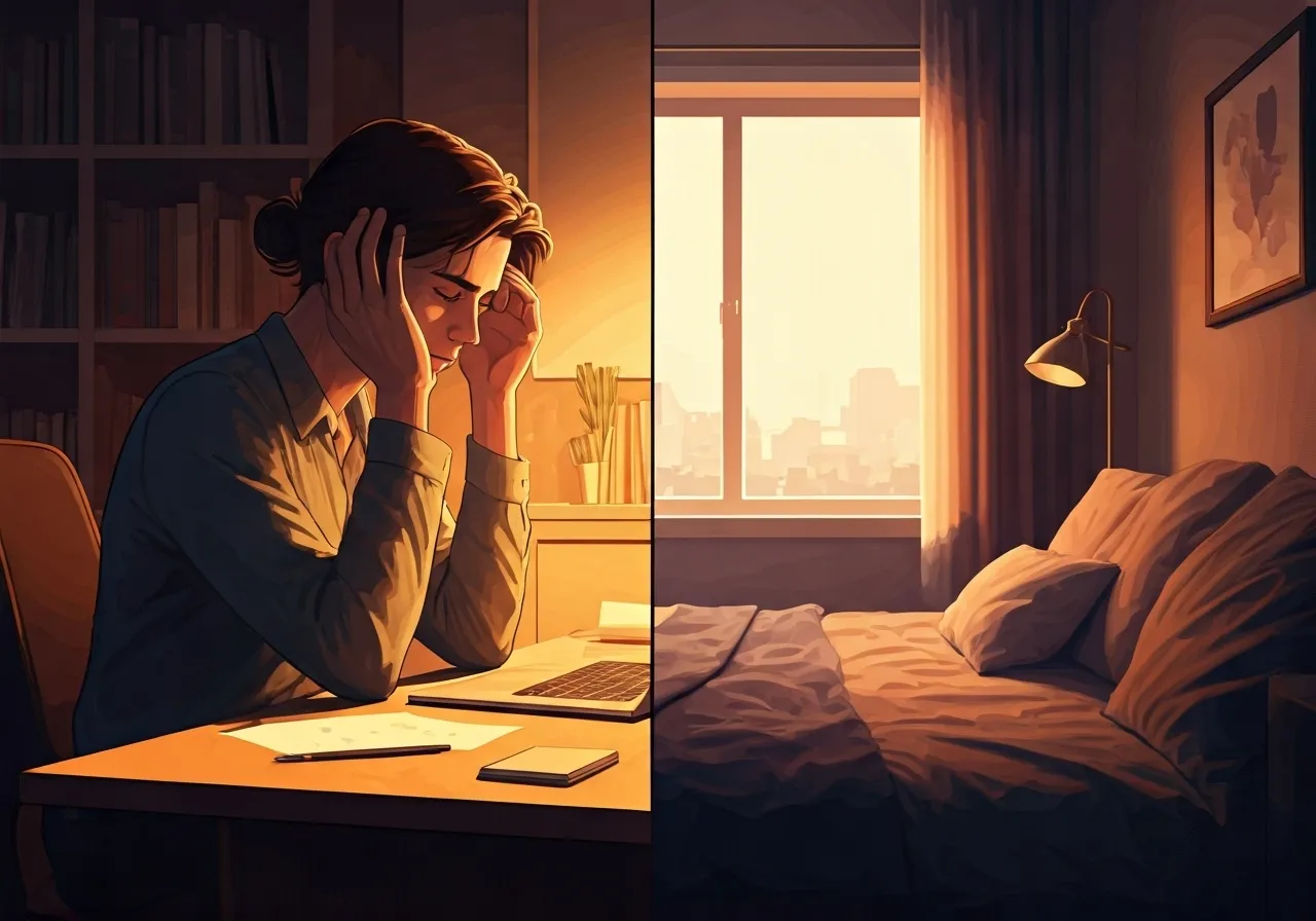 Contrast stress at work and home