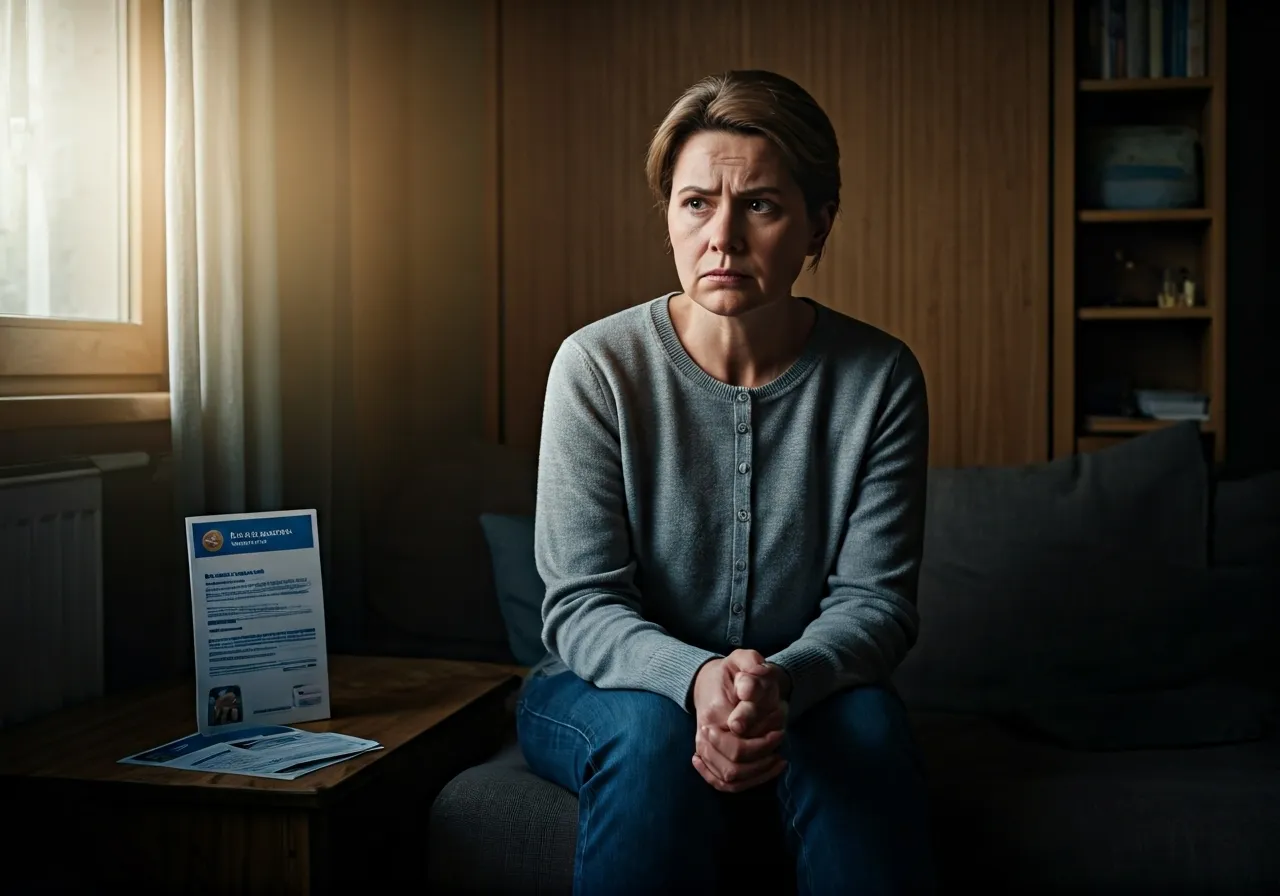 Adult reflecting on mental health