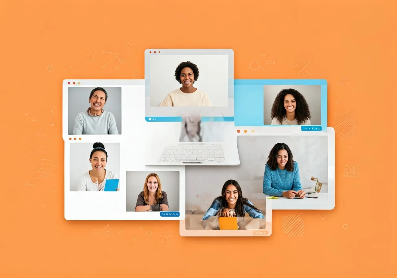 Group video chat happiness