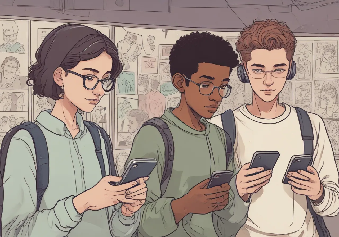 Teens compare visual and text apps