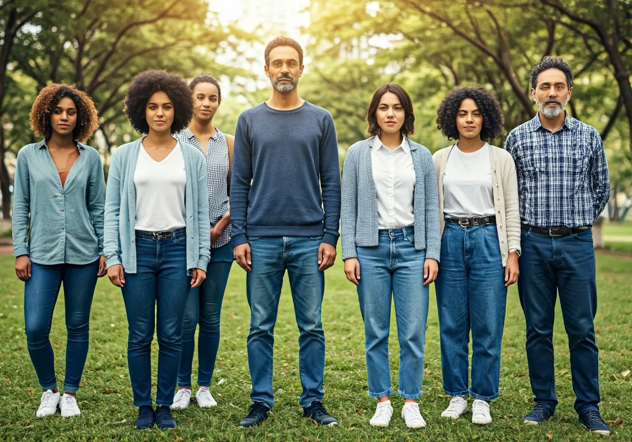 People facing life transitions outdoors