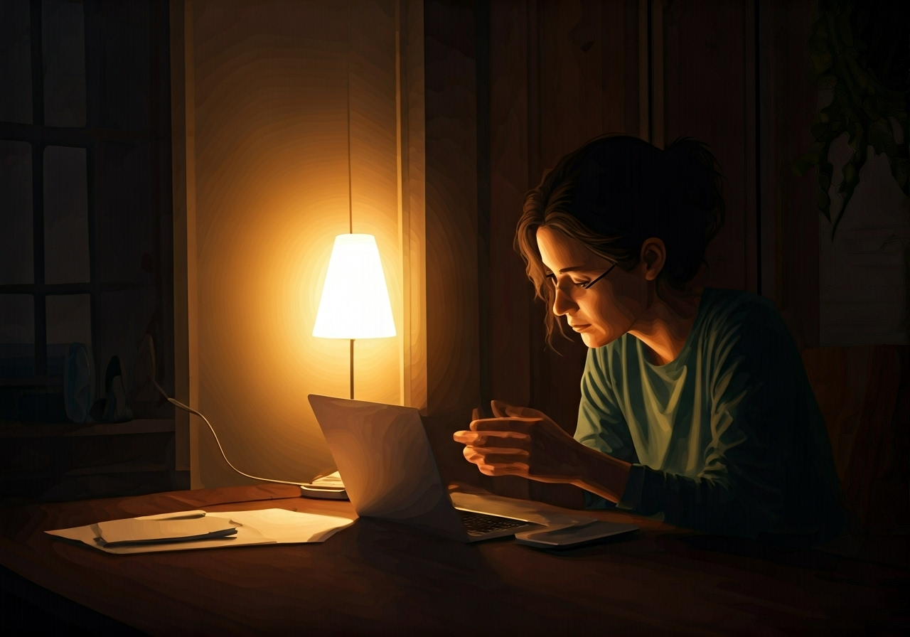 Person practicing mindful habits