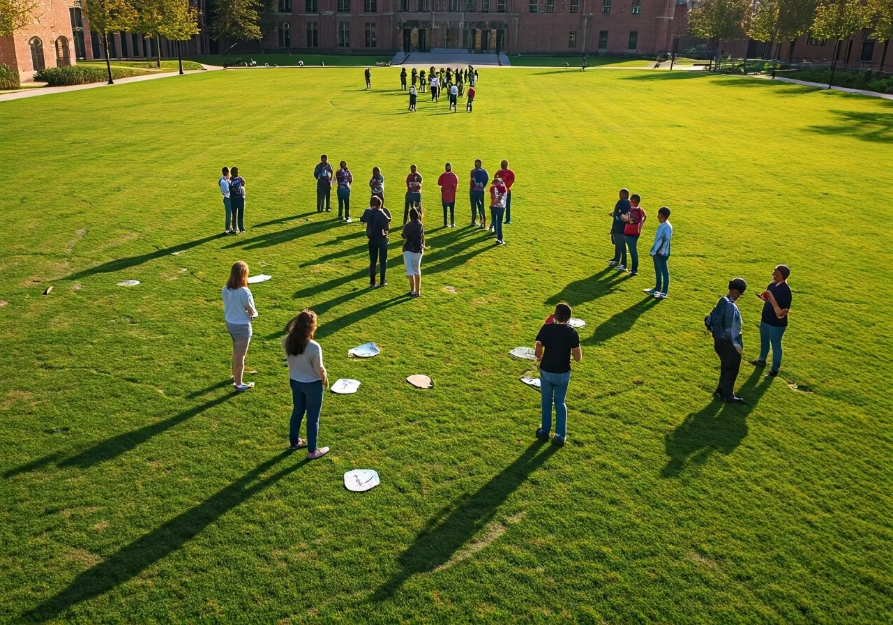 student joining campus group
