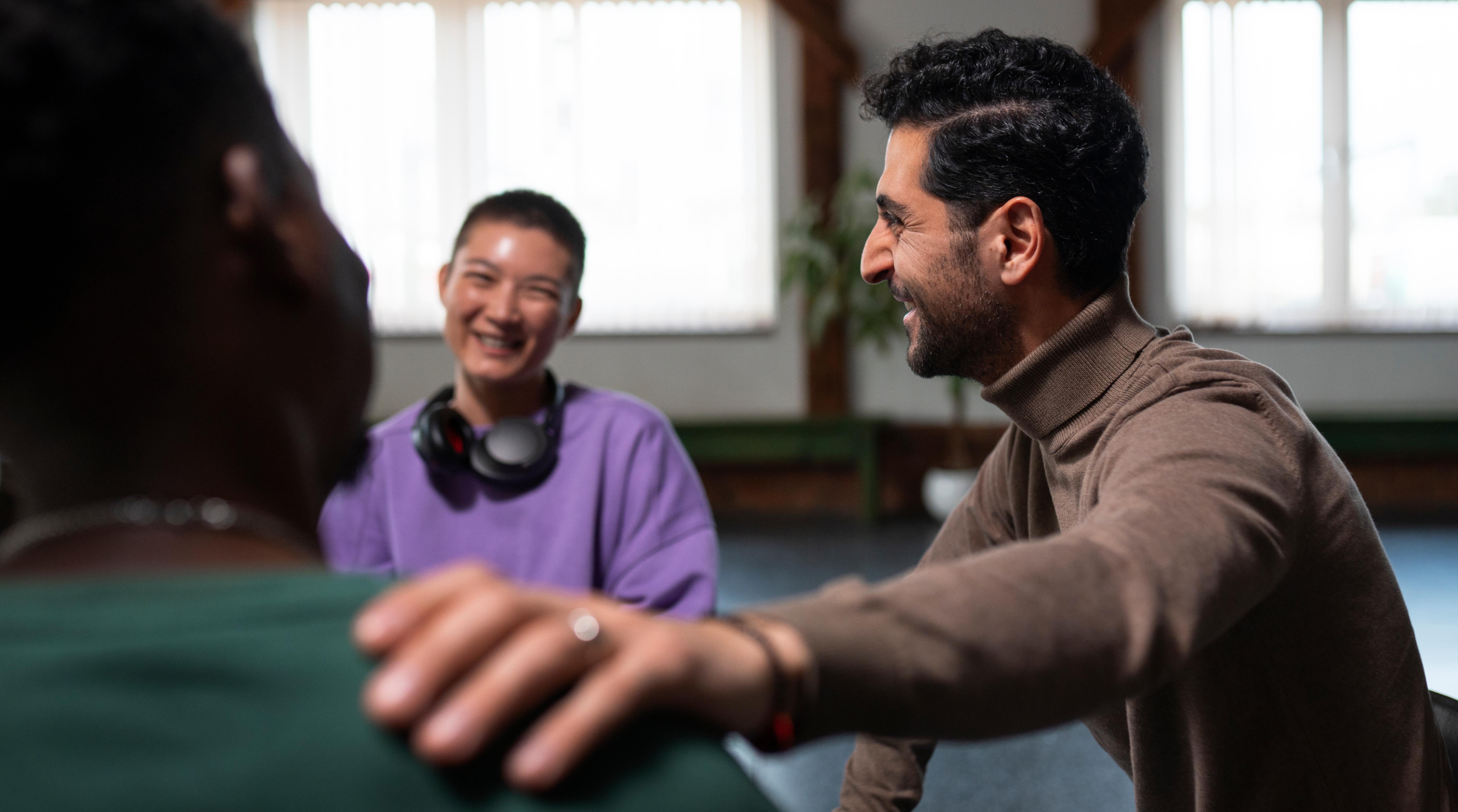 Culturally sensitive therapy session with a diverse client
