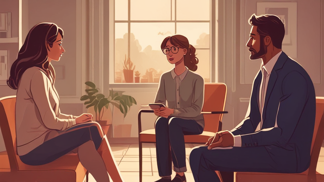 Couple in therapy session