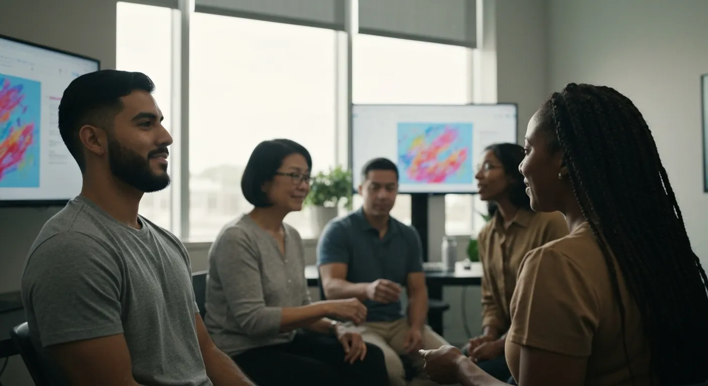 Group in Houston therapy office