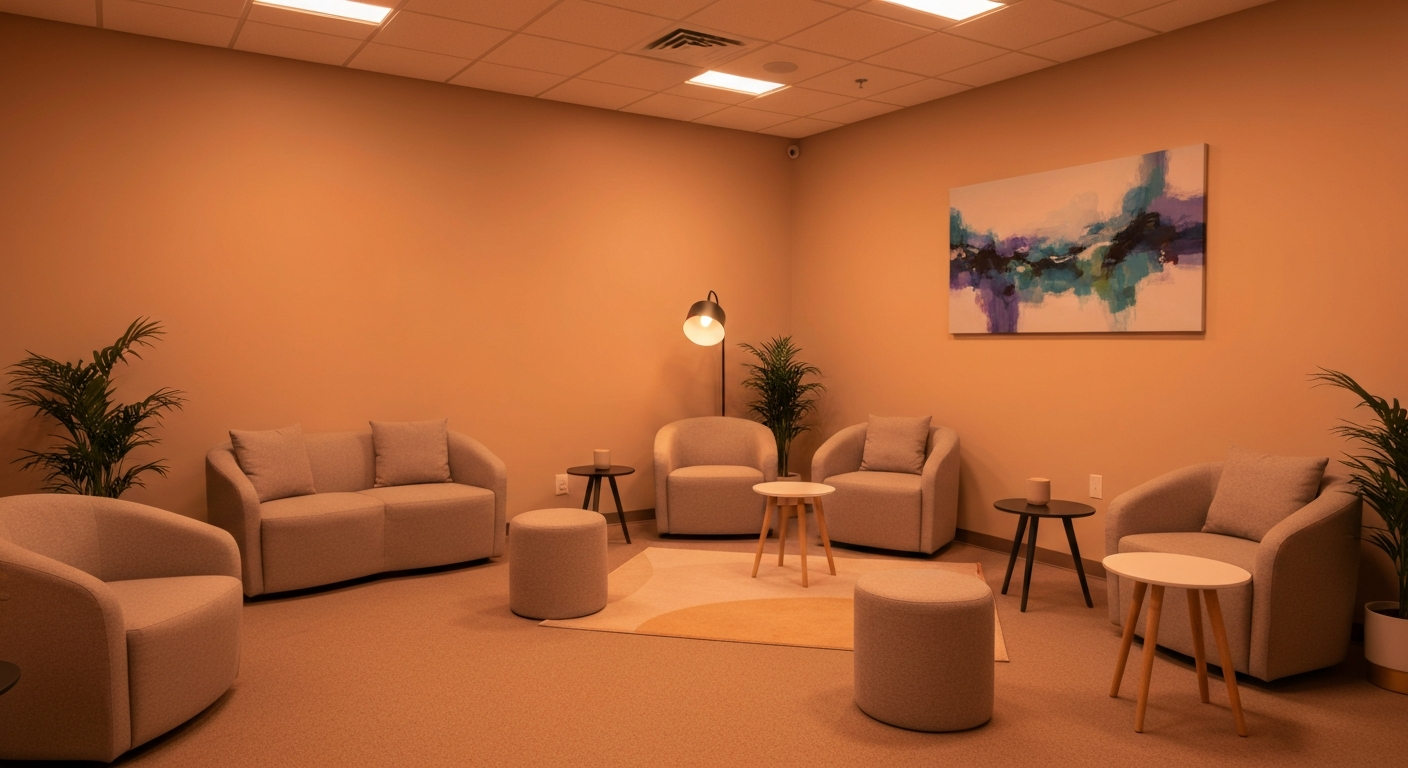 Serene and inviting counseling space