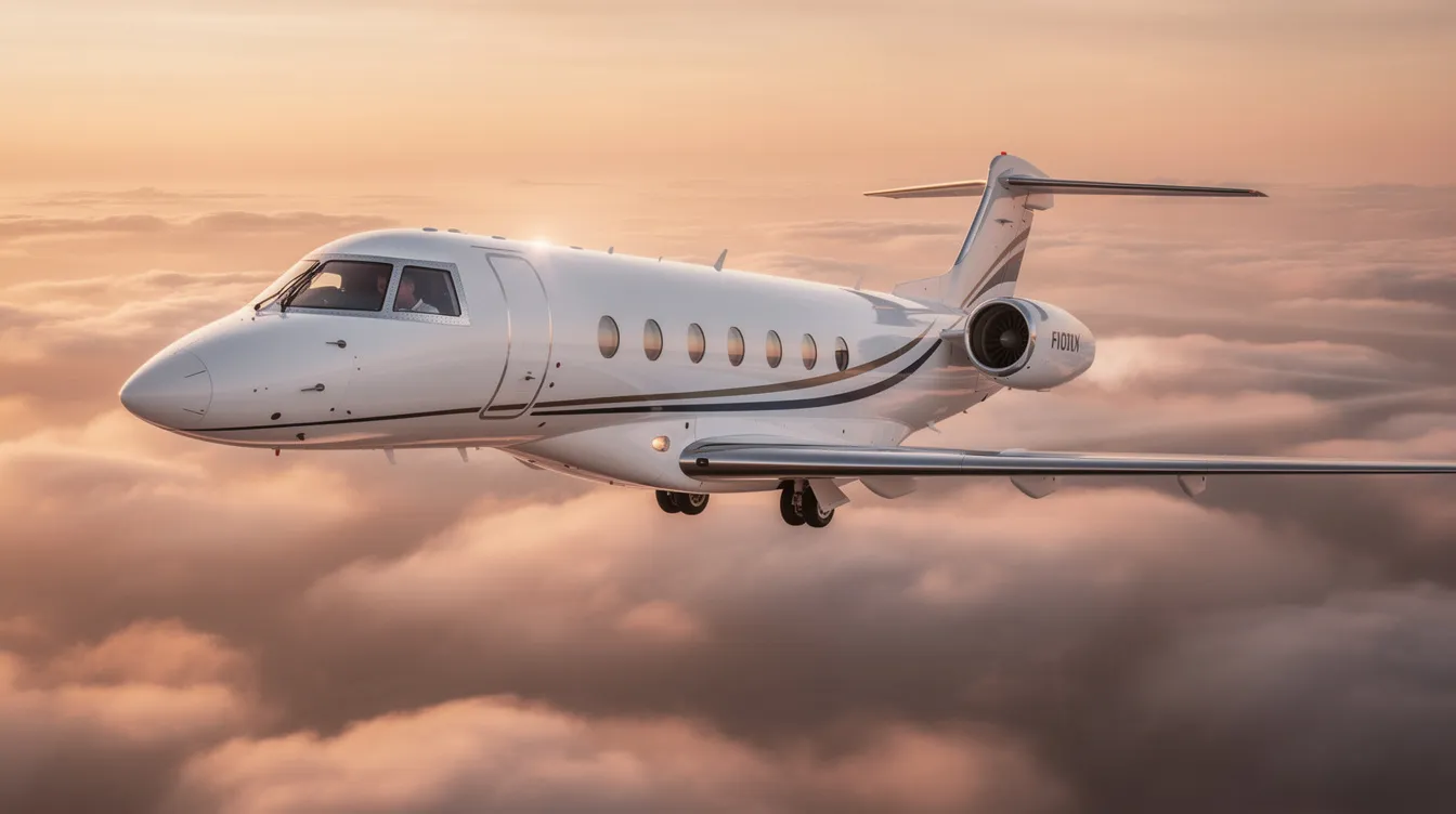 The image features a sleek private jet parked on a tarmac, showcasing its new paint and polished exterior, ready for potential buyers in the aircraft sales market. This luxury aircraft represents a commitment to quality and excellence in the aviation industry, appealing to customers looking for jets for sale.