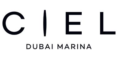 black logo of Ciel Dubai Marina, World's Tallest Hotel